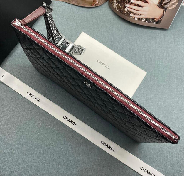 Папка Chanel женский кожа черный 99385-2