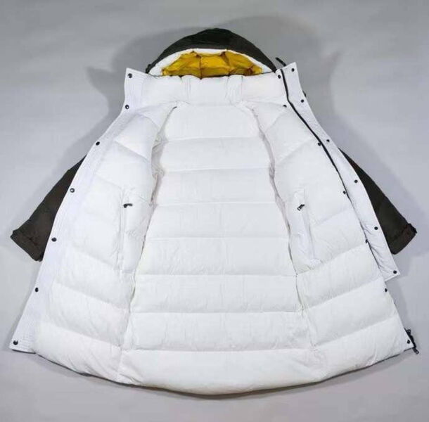 Мужской пуховик двусторонний Moncler мужской болотный 166525-6