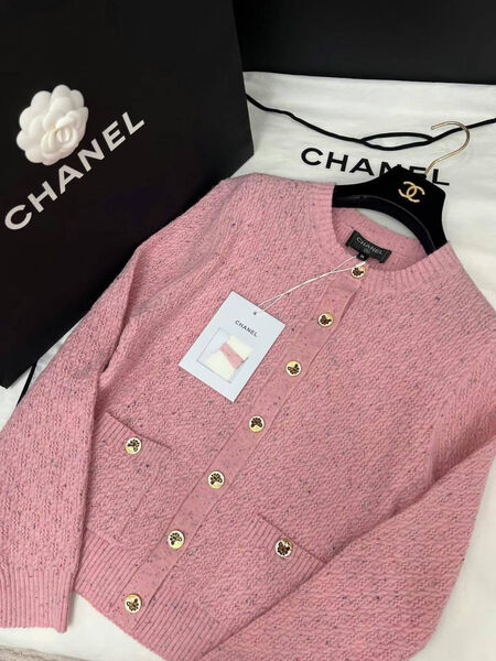 Кардиган Chanel женский вязаная ткань розовый 194954-2