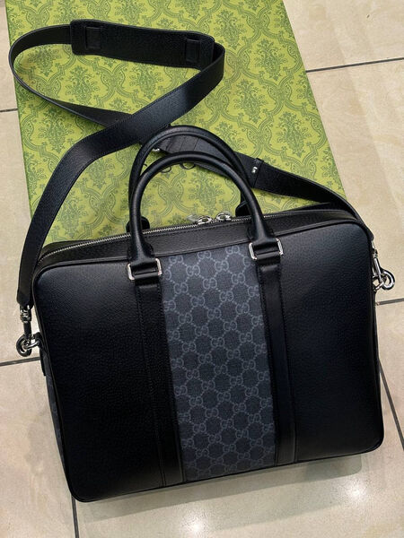 Мужской портфель Gucci мужской кожа черный 173929