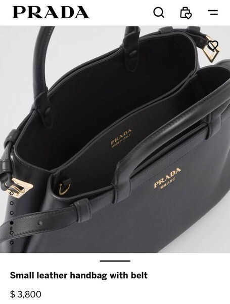 Сумка Prada женский кожа черный 135849-9