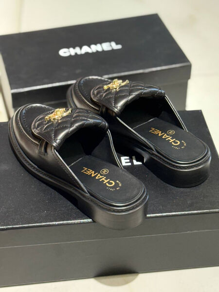 Мюли Chanel женский кожа черный 173889-4