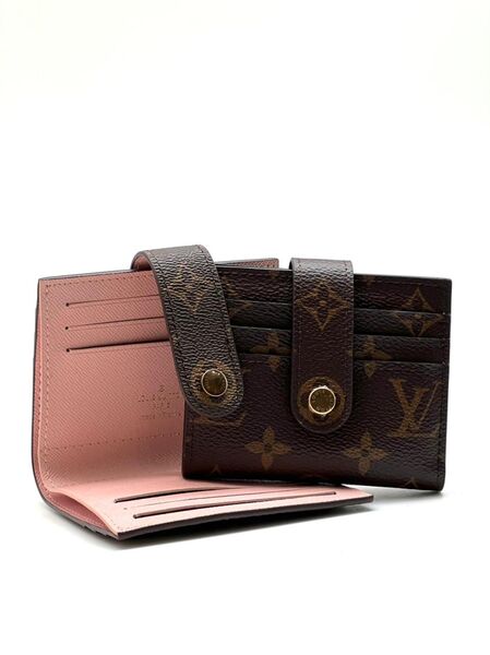 Визитница Louis Vuitton женский канва розовый 16006-2