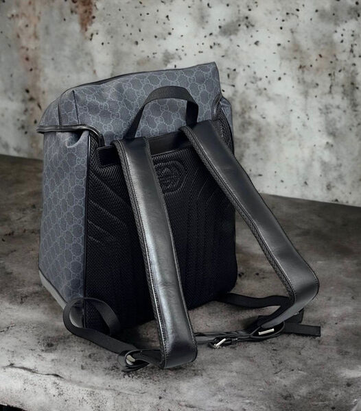 Мужской рюкзак Gucci мужской канва графитовый 123790-2