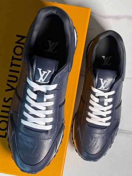 Мужские кроссовки Louis Vuitton мужской кожа синий 173387-5
