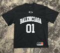 Мужская футболка Balenciaga мужской черный,серебристый 175865