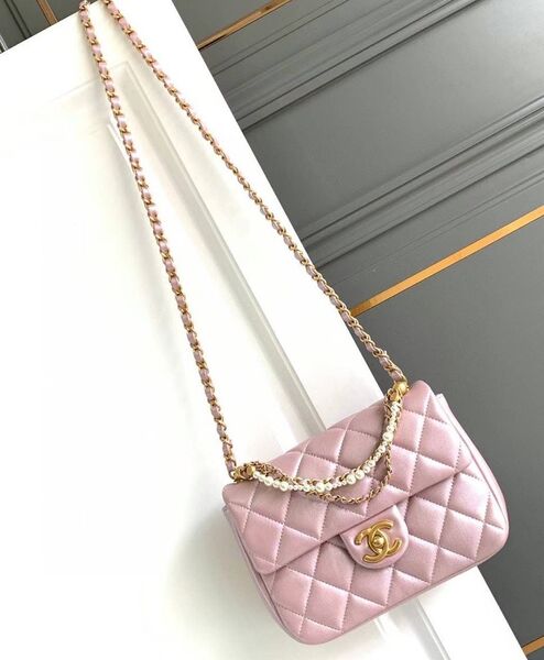 Сумка Chanel Mini женский кожа розовый 150268