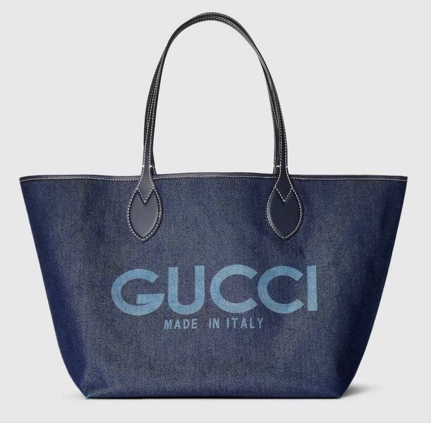 Сумка Gucci женский джинса темно-синий 189877