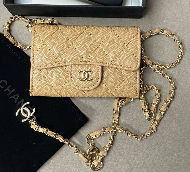 Сумка Chanel Micro женский кожа бежевый 187920