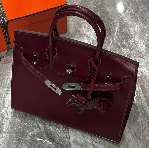 Сумка Hermès Birkin 30 женский кожа бордовый 114344