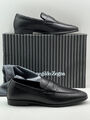 Мужские лоферы Zegna мужской кожа черный 145408-5