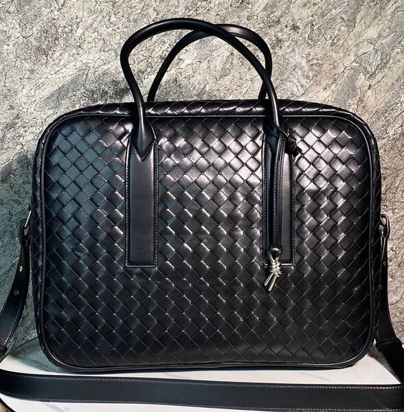 Мужской портфель Bottega Veneta мужской кожа черный 167087
