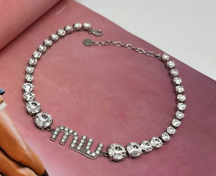 Колье Miu Miu графитовый 175334