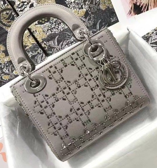 Сумка Christian Dior Lady женский кожа графитовый 172351