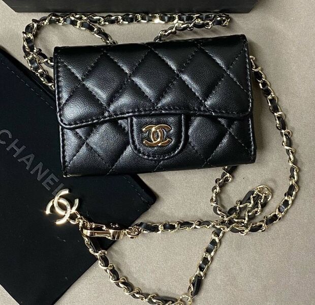 Сумка Chanel Micro женский кожа черный 187923