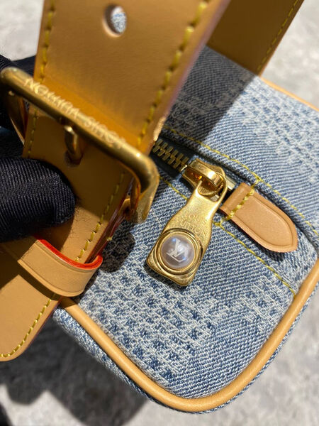 Косметичка Louis Vuitton женский текстиль бирюзовый 195330-5