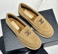 Лоферы Chanel женский замша бежевый 166944-1