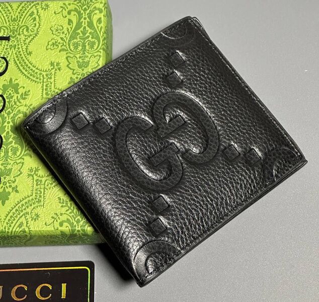 Мужской портмоне Gucci мужской кожа черный 154031