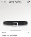 Мужской ремень Louis Vuitton мужской кожа черный 149950-5