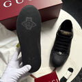 Мужские кеды Gucci мужской кожа черный 172251-3