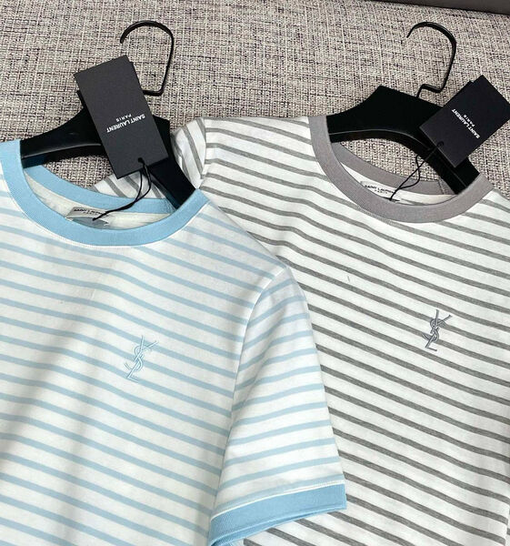 Футболка Saint Laurent женский бирюзовый 186809-2