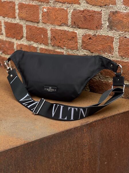 Мужская сумка слинг Valentino мужской нейлон черный 72176-3
