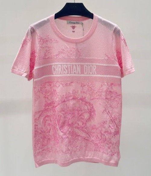 Футболка Christian Dior женский розовый 148169