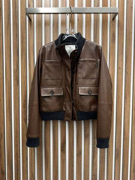 Куртка Brunello Cucinelli женский кожа 138124-2
