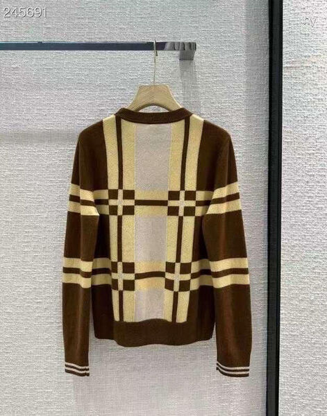 Свитер Hermès женский вязаная ткань бежевый 122373-2
