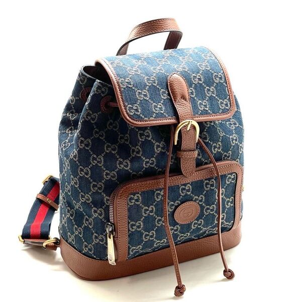 Рюкзак Gucci женский кожа синий 99386