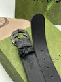 Мужской ремень Gucci мужской канва черный 122048-3