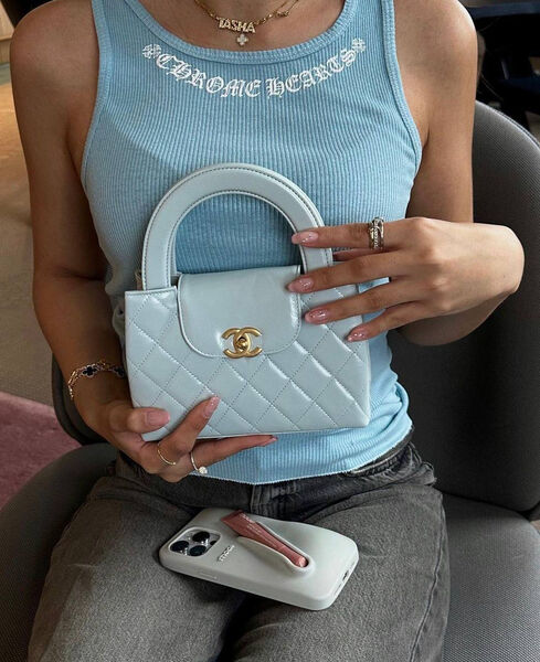 Сумка Chanel женский кожа бирюзовый 192636-2