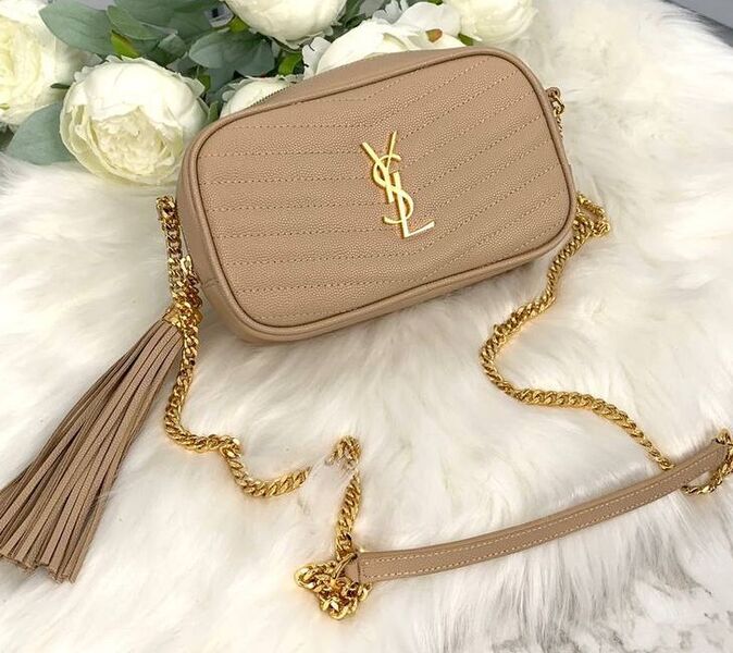 Сумка Saint Laurent женский кожа бежевый 133574
