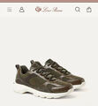 Мужские кроссовки Loro Piana мужской кожа swift зеленый 174383-6