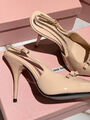 Туфли Miu Miu женский кожа бежевый 146877-2