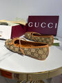 Балетки Gucci женский текстиль бежевый 182942-2