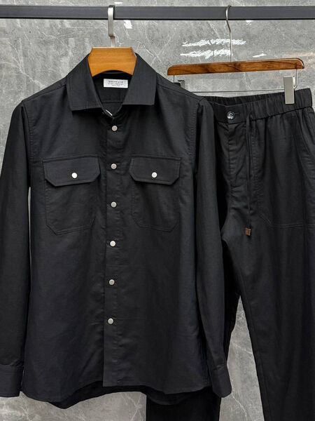 Мужской костюм Brunello Cucinelli мужской черный 192026-2