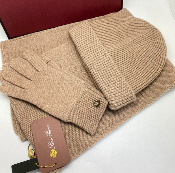 Комплект Loro Piana женский вязаная ткань бежевый 95429