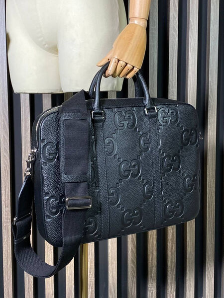 Мужской портфель Gucci мужской кожа черный 132094
