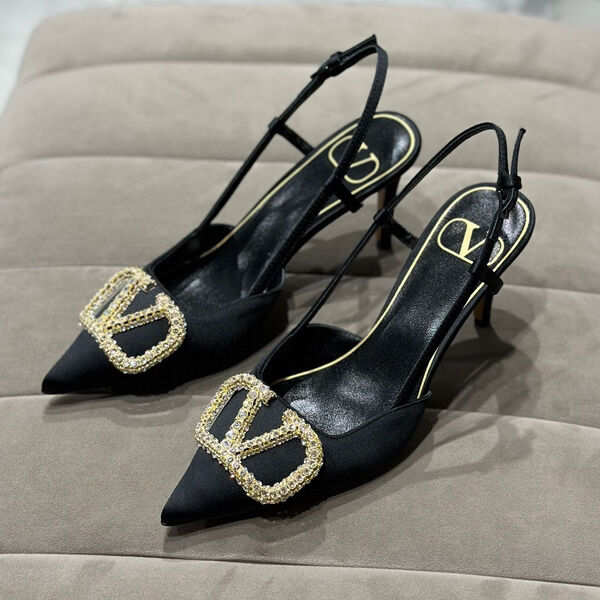 Туфли Valentino женский кожа черный 121315-2