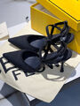 Туфли Fendi женский текстиль черный 105125-4