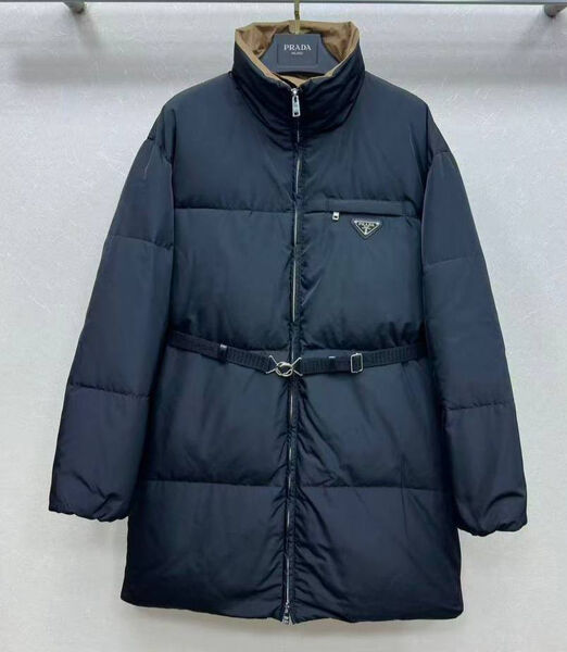 Пуховик куртка Prada женский синий 199639