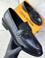 Мужские лоферы Louis Vuitton мужской кожа черный 174390-1