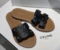 Шлепки Celine женский кожа черный 106730-1