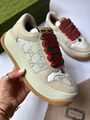 Кеды Gucci женский текстиль бежевый 120802-2