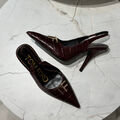Туфли Tom Ford женский кожа бордовый 139536-2