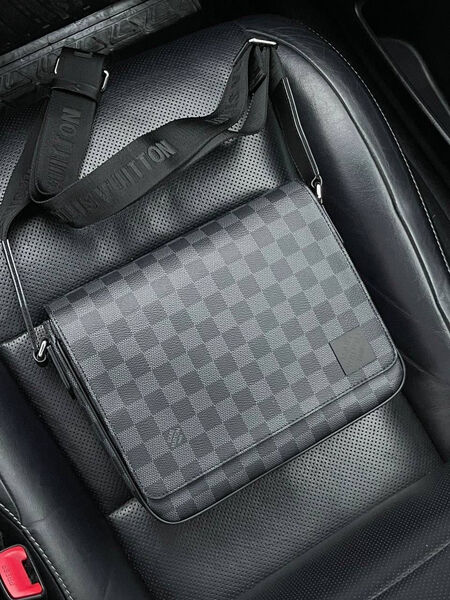 Мужская сумка мессенджер Louis Vuitton мужской кожа черный 108568-4