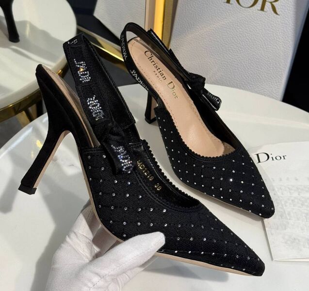 Туфли Christian Dior женский текстиль черный 190921