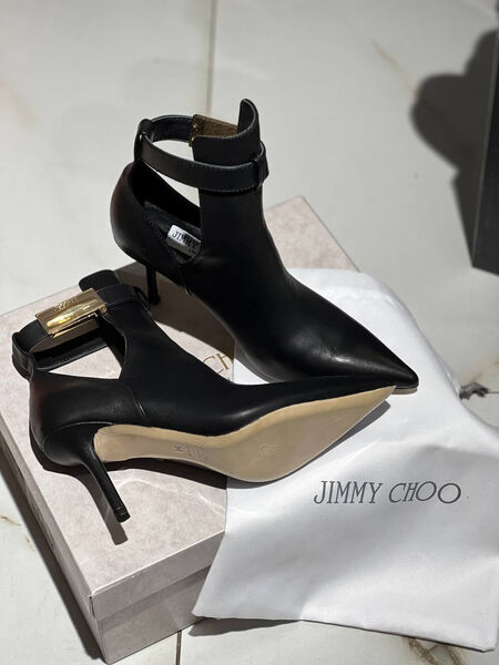 Ботильоны Jimmi Choo женский кожа черный 130409-4