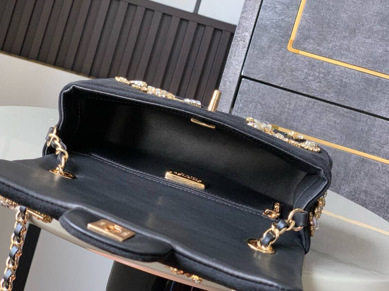 Сумка Chanel женский замша черный 194332-4